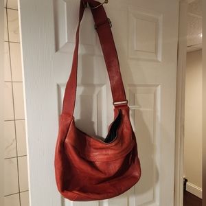 Red Leather Hobo Bag